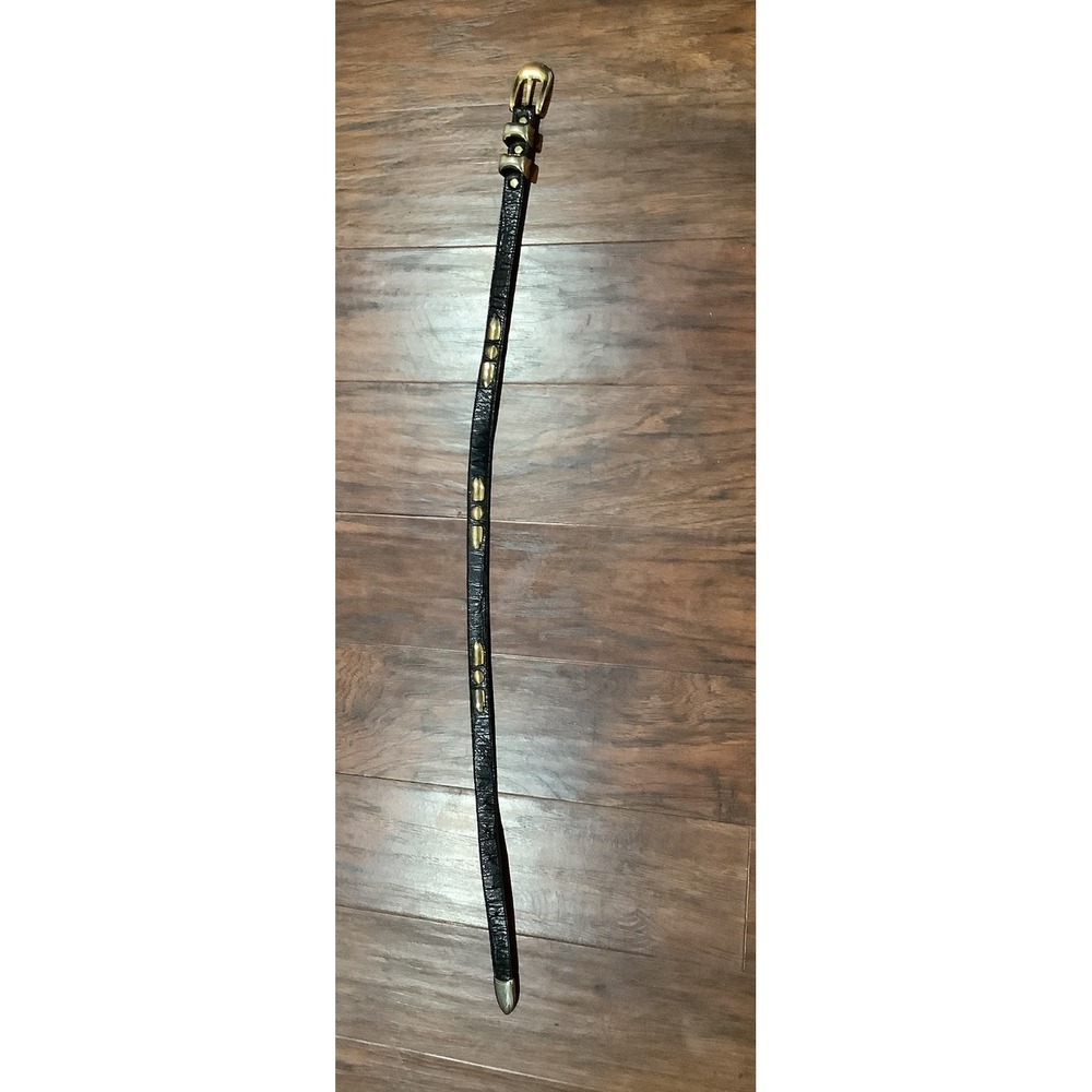 BB SIMON BLACK Skinny  LEATHER BELT -